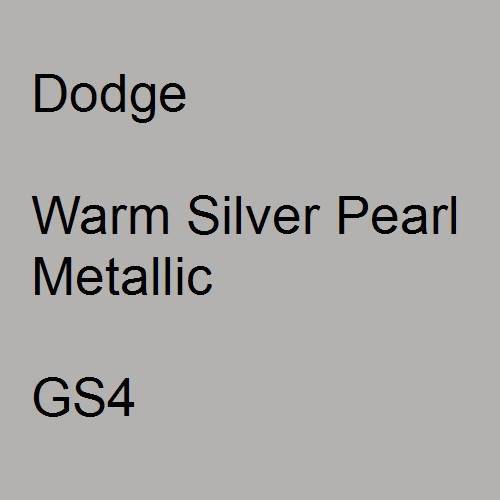 Dodge, Warm Silver Pearl Metallic, GS4.